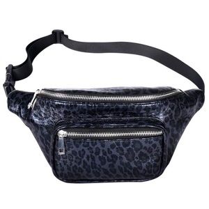 Leopard print fanny pack.